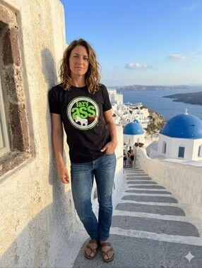 LAZY ASS SANTORINI BREWING CO. | Greece | 100% Cotton T-shirt Black M